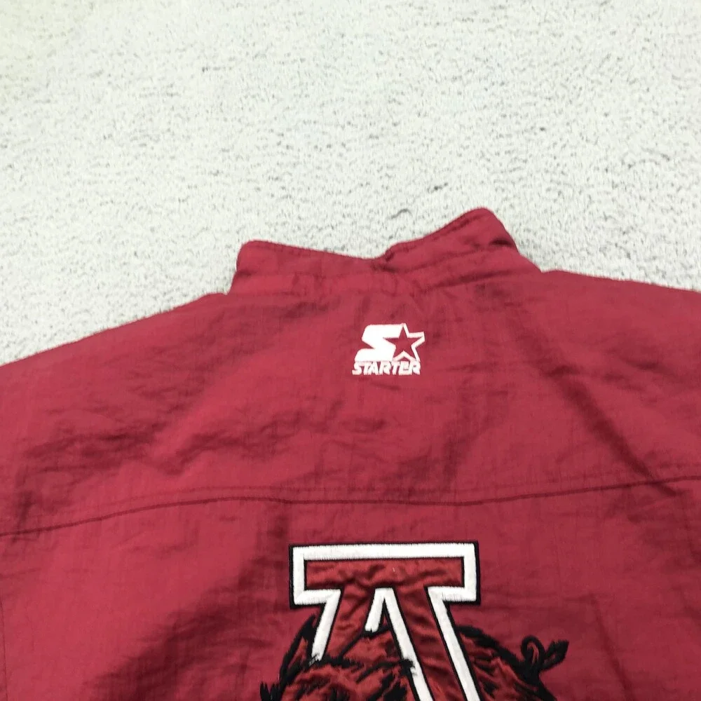 Vintage Arkansas Razorbacks Jacket Mens Large Kangaroo Pouch Starter Pullover